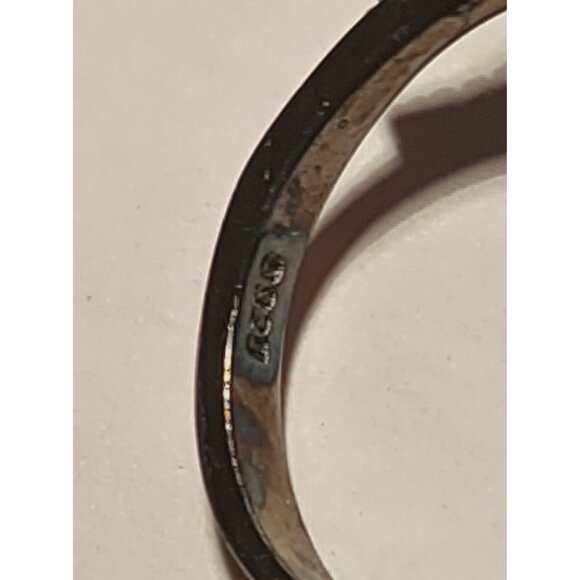 Italian Women's Size 8 Black Rhodium Plated Ring Amethyst & CZ  New with box - Picture 5 of 9